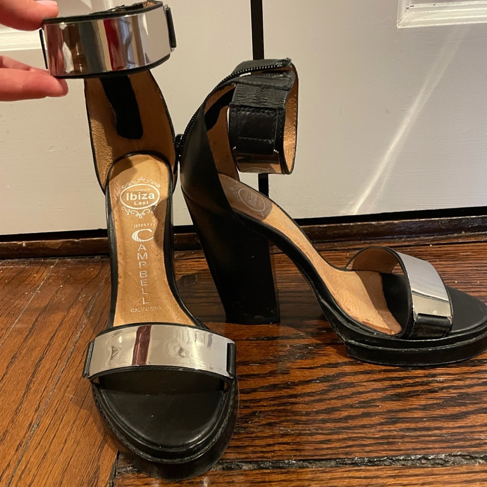 Jeffrey Campbell Tilda Block Heel Metal